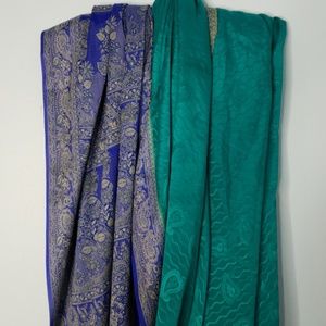 Long Silk Sari Wrap Scarf